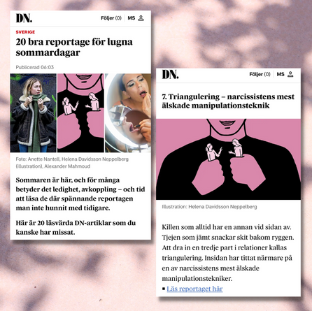Dagens Nyheter: 20 bra reportage för lugna sommardagar. Triangulering – narcissistens mest älskade manipulationsteknik